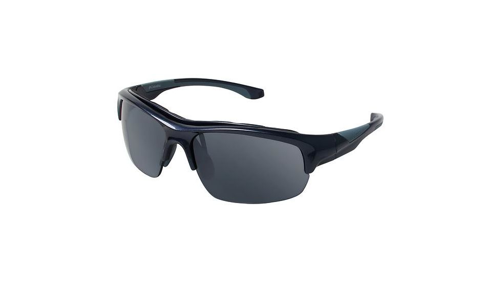 Columbia PEAK X Single Vision Prescription Eyeglasses - Frame Shiny Metallic Navy, Size 67/16mm CBPEAKX04