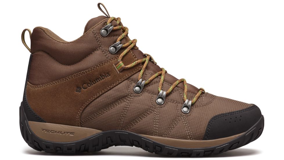 Columbia Peakfreak Venture Mid LT Hiking Boots - Mens, Dark Brown/Clean Green, Medium, 8, 1718151202-8