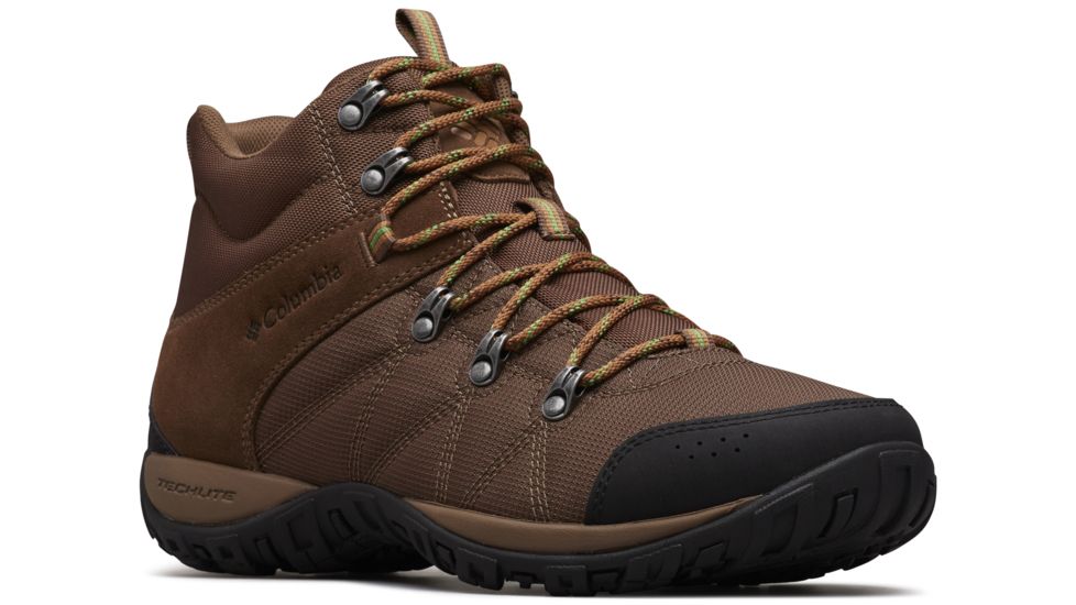 Columbia Peakfreak Venture Mid LT Hiking Boots - Mens, Dark Brown/Clean Green, Medium, 8, 1718151202-8