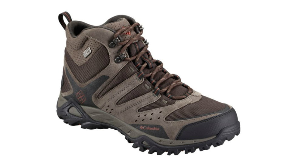 Columbia PeakFreak XCRSN Mid OutDry Hiking Shoe - Mens-Mud/Cedar-13 US-Medium