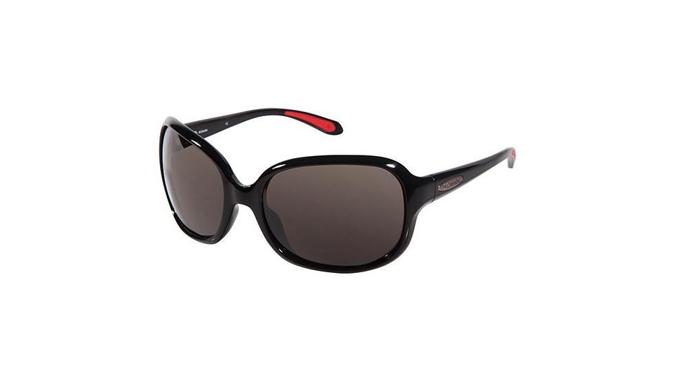 Columbia Pearl Lake Single Vision Prescription Eyeglasses - Frame BLACK/RED, Lens Color Smoke CBPEARLLAKE01