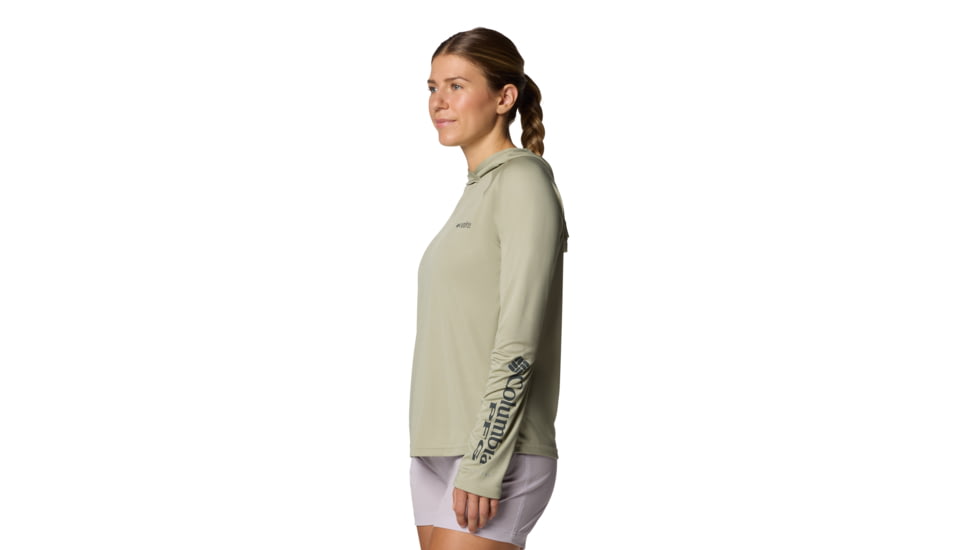 Columbia PFG Tidal Tee II Hoodie - Womens, Smokey Sage, L, 2113691-381-L