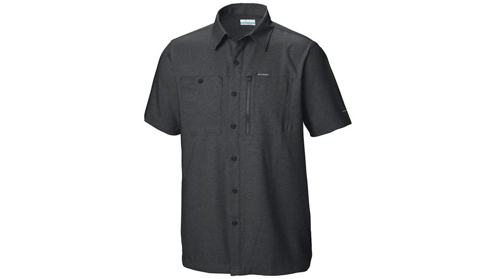 Columbia Pilsner Peak III Short Sleeve Shirt - Mens, Shark Heather, Medium, 1838811011-M