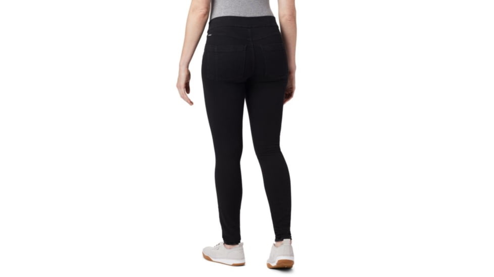 Columbia Pinnacle Peak Twill Legging, Black Wash Denim, Extra Small, Regular Inseam - Womens, 1804091010-XS-R