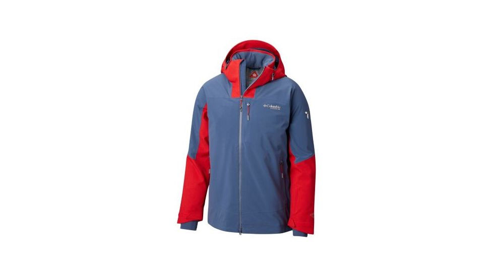 Columbia Powder Keg II Jacket - Mens, Dark Mountain/Red Spark, Large, 1823121478-L