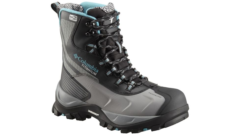Columbia Powderhouse Titanium Omni-Heat Winter Boots - Womens, Black/Pacific, Medium, 10.5, 1791251010-10.5