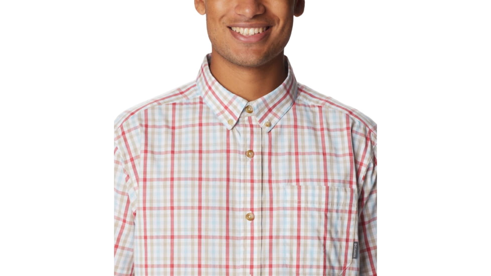 Columbia Rapid Rivers II Short Sleeve Shirt - Mens, Sunset Red Multi Gingham, Extra Large, 1577671687SstRdMltGnghXL