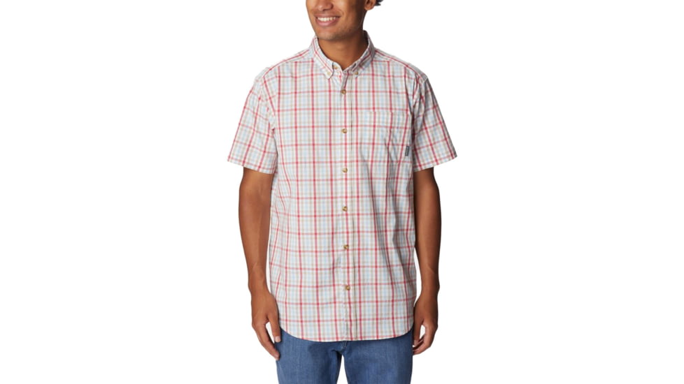 Columbia Rapid Rivers II Short Sleeve Shirt - Mens, Sunset Red Multi Gingham, Extra Large, 1577671687SstRdMltGnghXL
