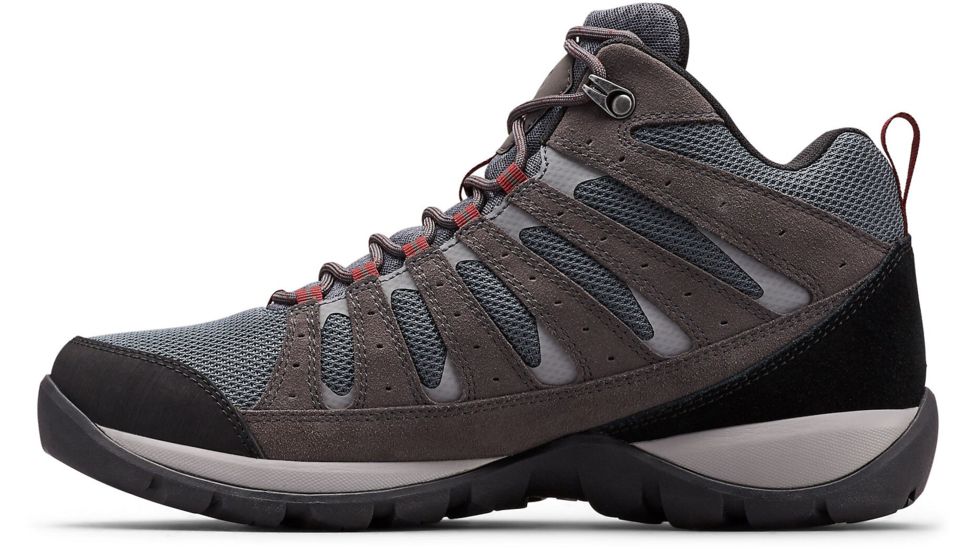 Columbia Redmond V2 Mid Waterproof Hiking Boots - Mens, Graphite, Red Jasper, Medium, 8, 1865081053-8
