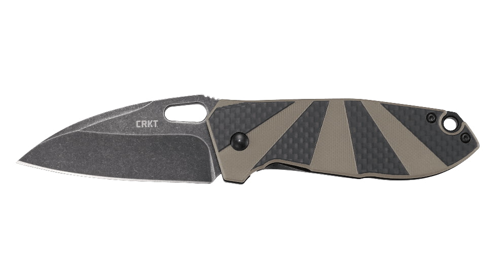 Columbia River 2440 Heron 2.93 Folding Plain Black Stonewash 8Cr14MoV Blade 2C