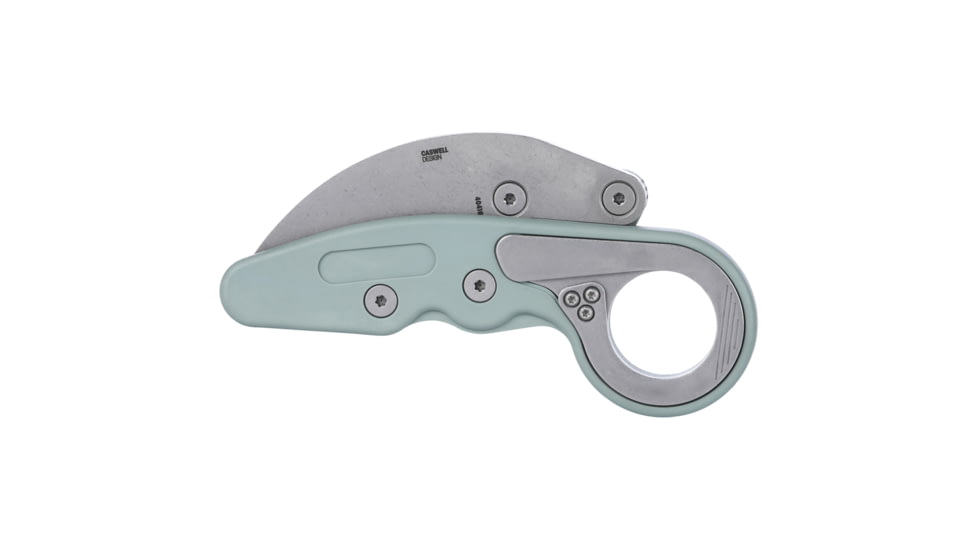 Columbia River Knife &amp; Tool Provoke, Folding Knife, 2.47&quot; Hawkbill Blade, AUS 8 Blade Steel, 7.19&quot; Overall Length, Stonewash Finish, Silver, Green Grivory Handle, Liner Lock, 4041GR