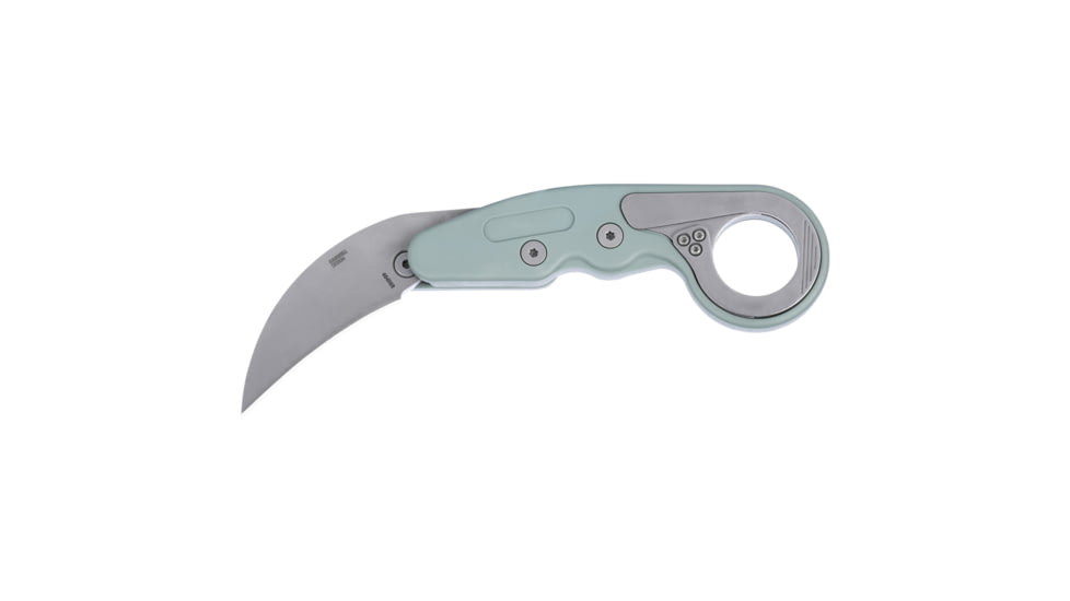 Columbia River Knife &amp; Tool Provoke, Folding Knife, 2.47&quot; Hawkbill Blade, AUS 8 Blade Steel, 7.19&quot; Overall Length, Stonewash Finish, Silver, Green Grivory Handle, Liner Lock, 4041GR