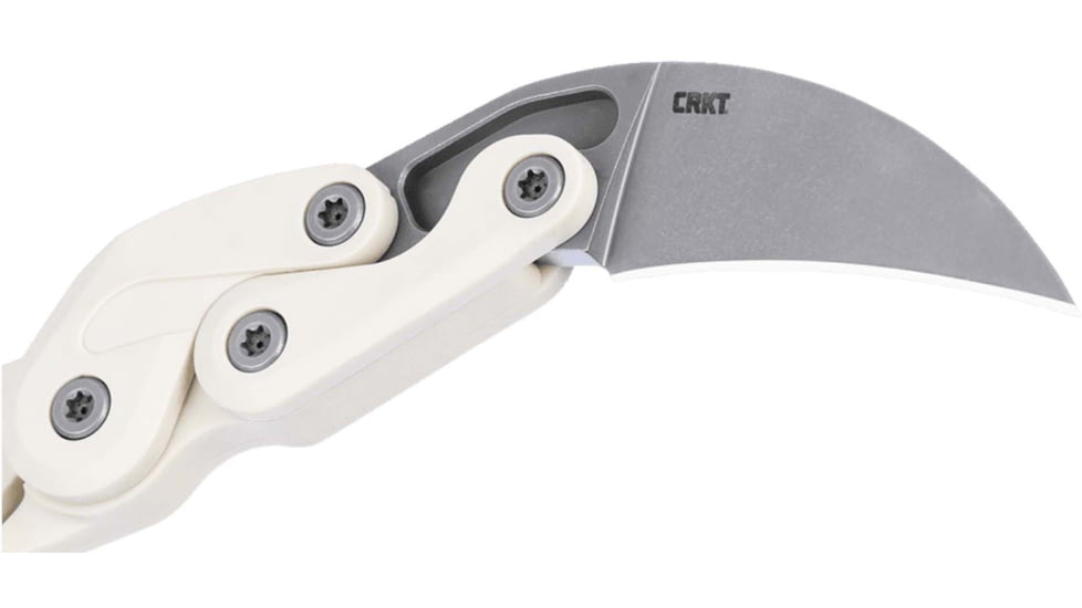 Columbia River Knife &amp; Tool Provoke, Folding Knife, 2.47&quot; Hawkbill Blade, AUS 8 Blade Steel, 7.19&quot; Overall Length, Stonewash Finish, Silver, Sand Grivory Handle, Liner Lock, 4041S