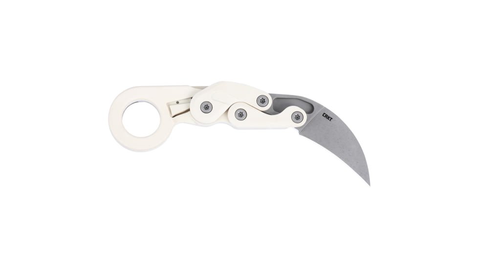 Columbia River Knife &amp; Tool Provoke, Folding Knife, 2.47&quot; Hawkbill Blade, AUS 8 Blade Steel, 7.19&quot; Overall Length, Stonewash Finish, Silver, Sand Grivory Handle, Liner Lock, 4041S