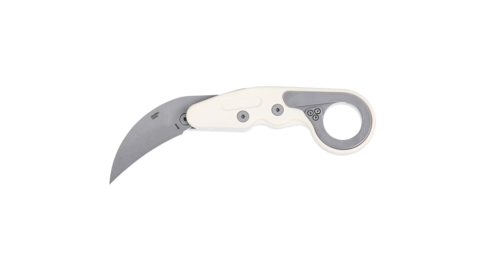 Columbia River Knife &amp; Tool Provoke, Folding Knife, 2.47&quot; Hawkbill Blade, AUS 8 Blade Steel, 7.19&quot; Overall Length, Stonewash Finish, Silver, Sand Grivory Handle, Liner Lock, 4041S