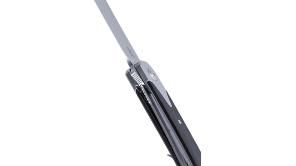 Columbia River Knife &amp; Tool Viento, Folding Knife, 3.23" Sheepsfoot Blade, D2 Blade Steel, 7.43" Overall Length, Bead Blast Finish, Silver, Black G10 Handle, Liner Lock, 7135