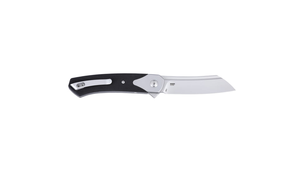 Columbia River Knife &amp; Tool Viento, Folding Knife, 3.23" Sheepsfoot Blade, D2 Blade Steel, 7.43" Overall Length, Bead Blast Finish, Silver, Black G10 Handle, Liner Lock, 7135