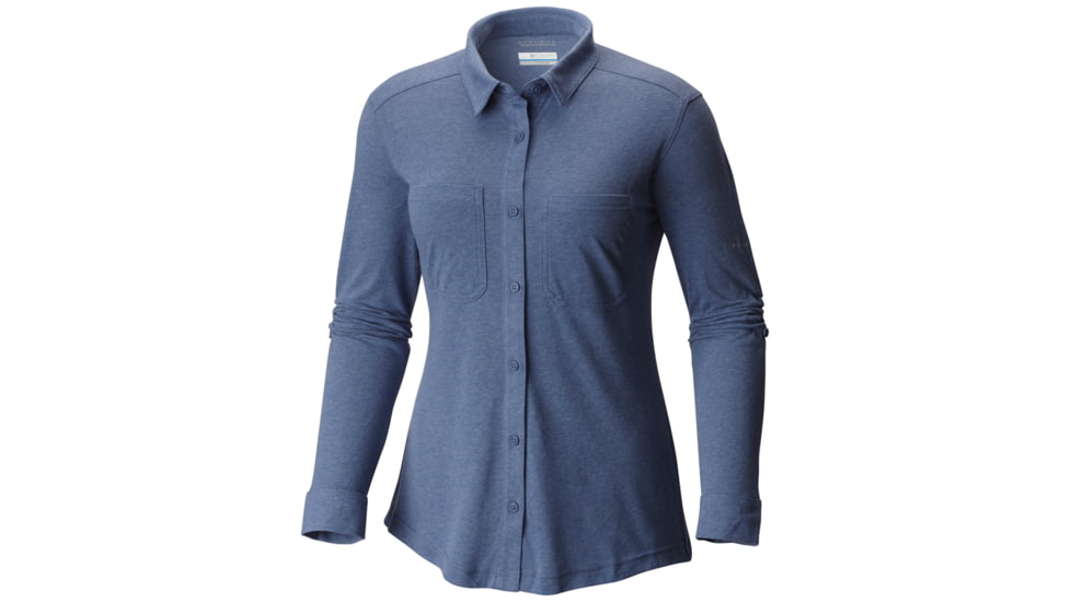 Columbia Saturday Trail Knit Long Sleeve Shirt - Women's-Bluebell Heather-X-Small