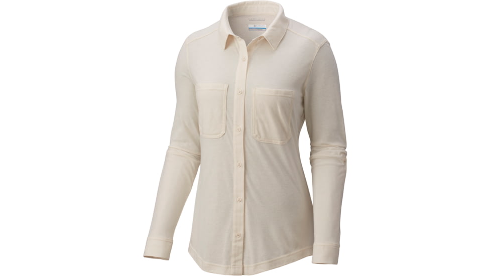 Columbia Saturday Trail Knit Long Sleeve Shirt - Women's-Chalk Heather-X-Small