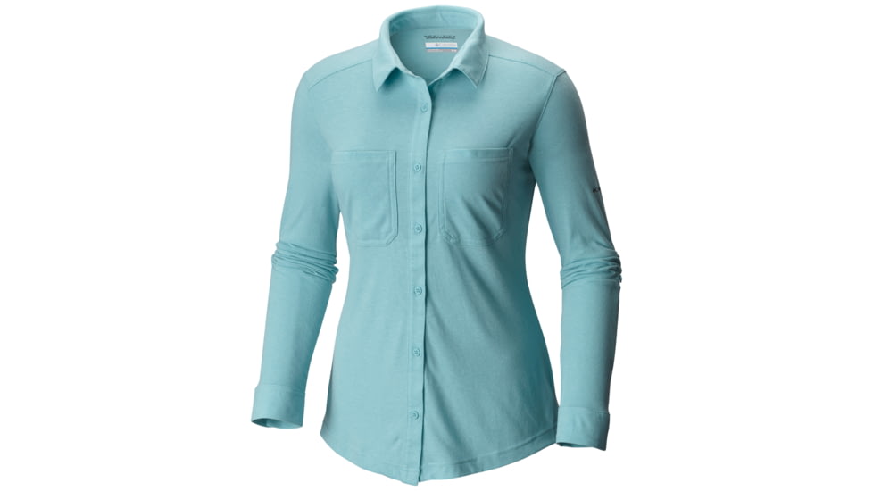 Columbia Saturday Trail Knit Long Sleeve Shirt - Women's-Iceberg Heather-X-Large