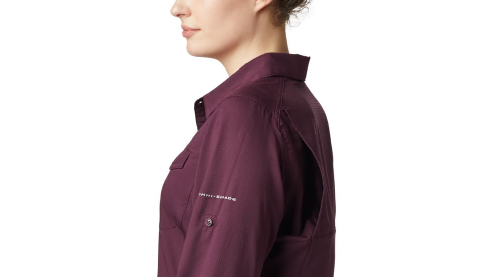 Columbia Silver Ridge Lite Long Sleeve Shirt - Womens, Black Cherry, Small, 1714371522-S
