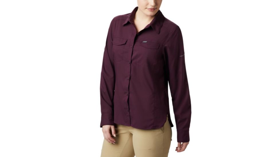 Columbia Silver Ridge Lite Long Sleeve Shirt - Womens, Black Cherry, Small, 1714371522-S