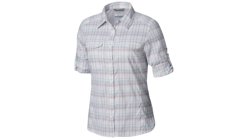 Columbia Silver Ridge Lite Plaid Long Sleeve Shirt - Womens, Cirrus Grey Small Plaid, Large, 1710561032-L