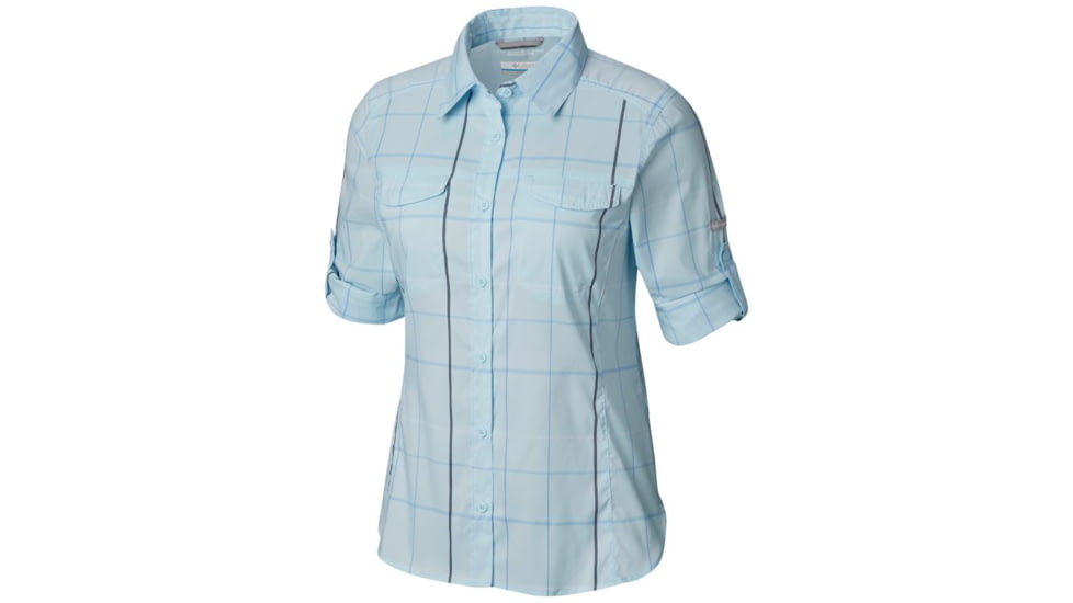 Columbia Silver Ridge Lite Plaid Long Sleeve Shirt - Womens, Pale Blue Large Plaid, Medium, 1710561470-M