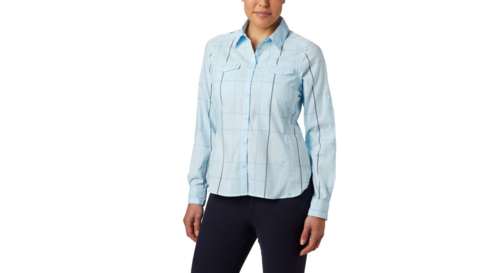 Columbia Silver Ridge Lite Plaid Long Sleeve Shirt - Womens, Pale Blue Large Plaid, Medium, 1710561470-M