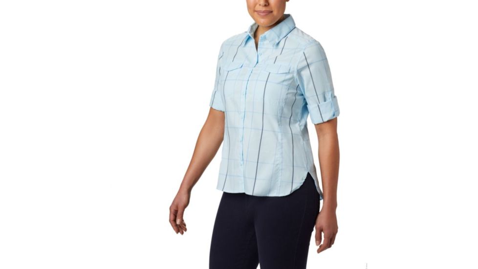 Columbia Silver Ridge Lite Plaid Long Sleeve Shirt - Womens, Pale Blue Large Plaid, Medium, 1710561470-M