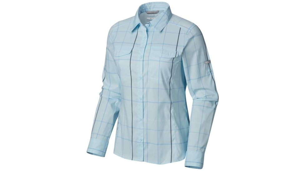 Columbia Silver Ridge Lite Plaid Long Sleeve Shirt - Womens, Pale Blue Large Plaid, Medium, 1710561470-M