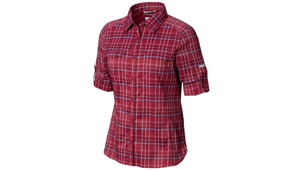 Columbia Silver Ridge Lite Plaid Long Sleeve Shirt - Womens, Wine Berry Small Plaid, Small, 1710561550-S