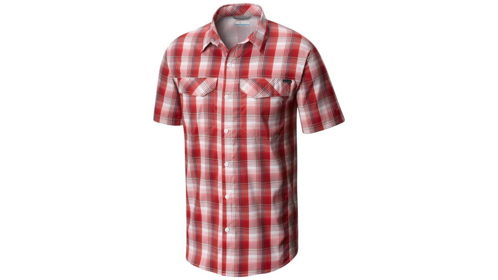 Columbia Silver Ridge Lite Plaid Short Sleeve Shirt - Mens, Red Spark Plaid, M 1711591696M