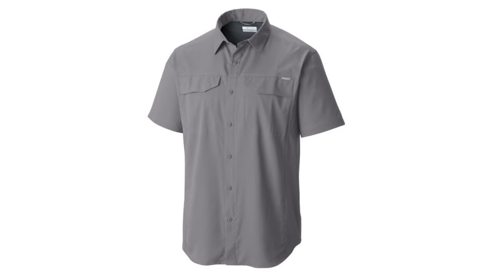 Silver Ridge Lite Short Sleeve Shirt - Mens-Columbia Grey Heather-Large