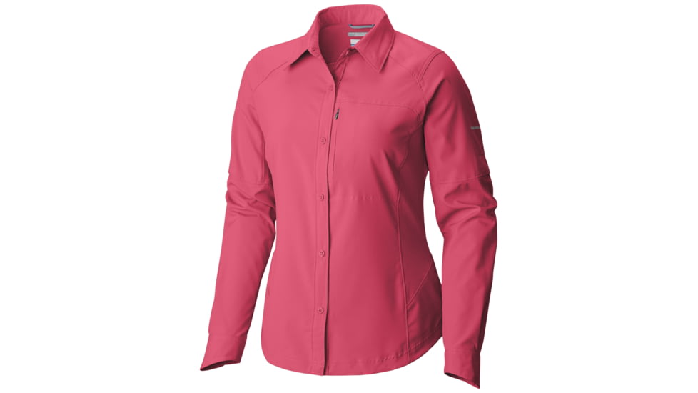 Silver Ridge Long Sleeve Shirt - Womens-Bright Geranium-Large