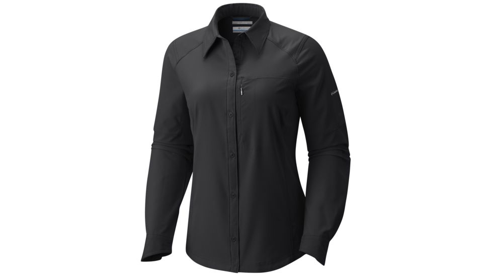Columbia Silver Ridge Long Sleeve Shirt - Womens, Black, S, 1443231010S