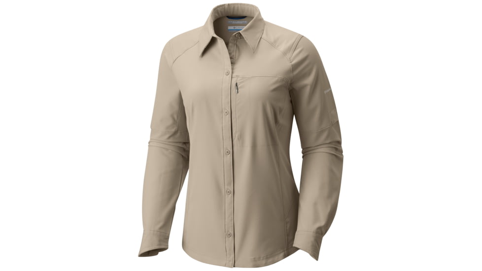 Columbia Silver Ridge Long Sleeve Shirt - Womens, Fossil, XS, 1443231160XS