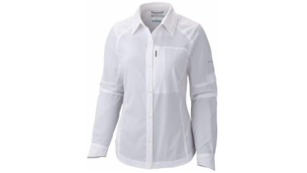 Silver Ridge Long Sleeve Shirt - Womens-White-Small