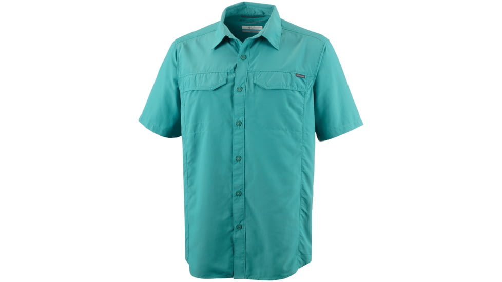 Columbia Silver Ridge Short Sleeve Shirt - Men's -Teal-Small
