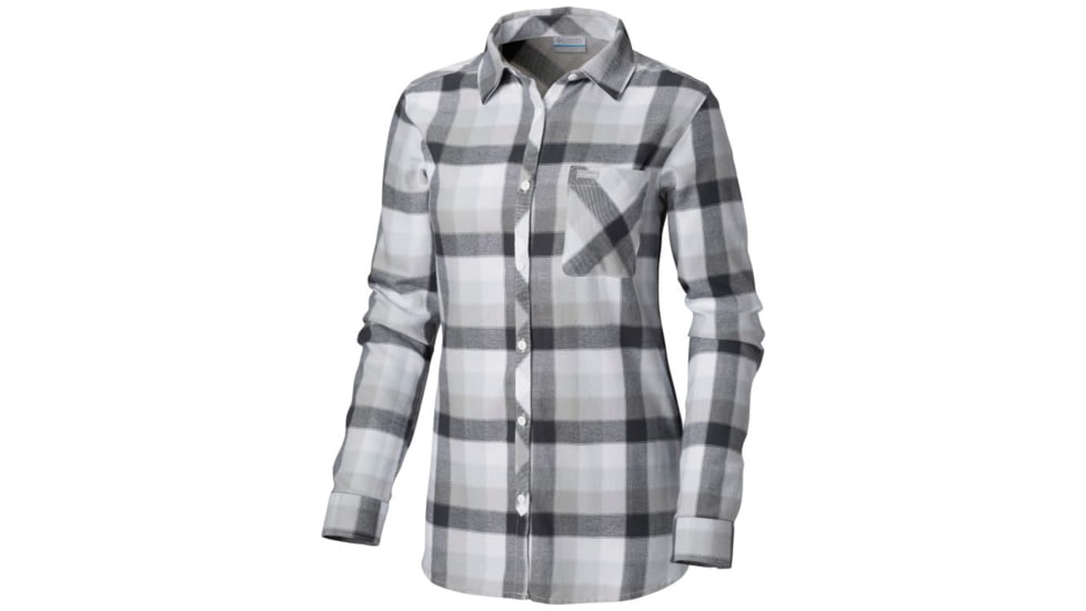 Columbia Simply Put II Flannel Shirt, White Check, 1X - Womens, 1803402100-1X