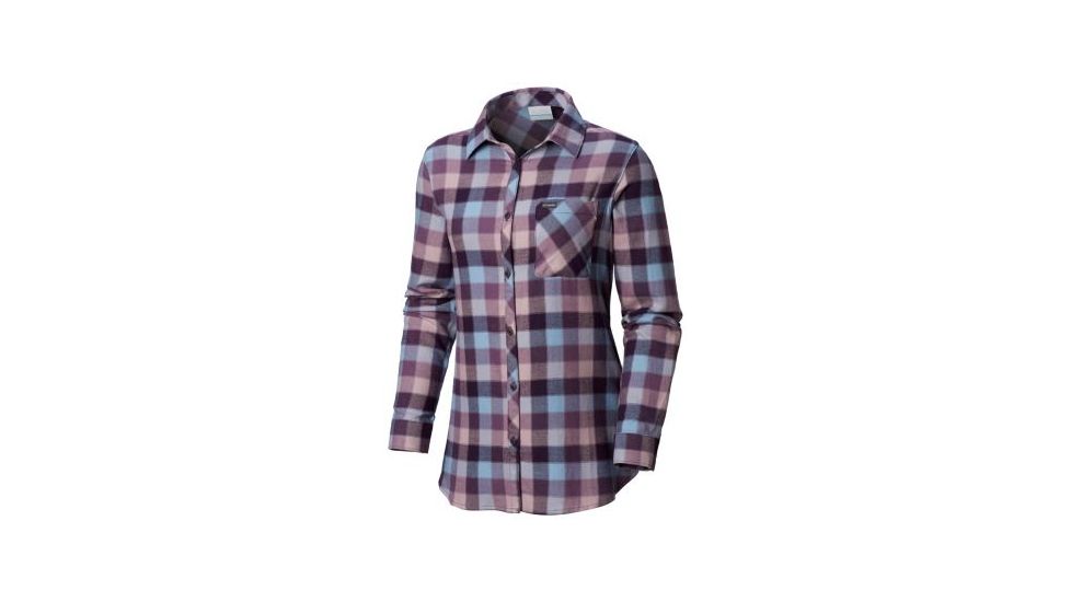 Columbia Simply Put II Flannel Shirt - Womens, Dark Plum Check, Medium, 1803401506-M