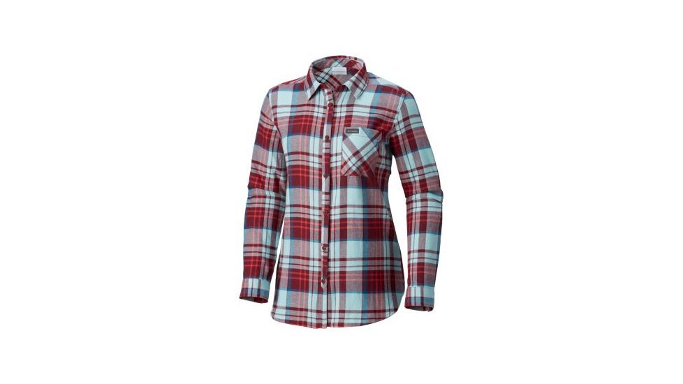 Columbia Simply Put II Flannel Shirt - Womens, Rich Wine Plaid, 2X, 1803402624-2X