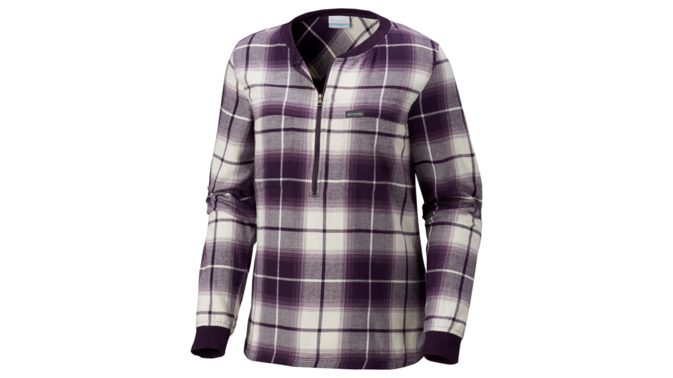 Columbia Simply Put Pullover Shirt, Light Bisque Plaid, Extra Small - Womens, 1804411106-XS