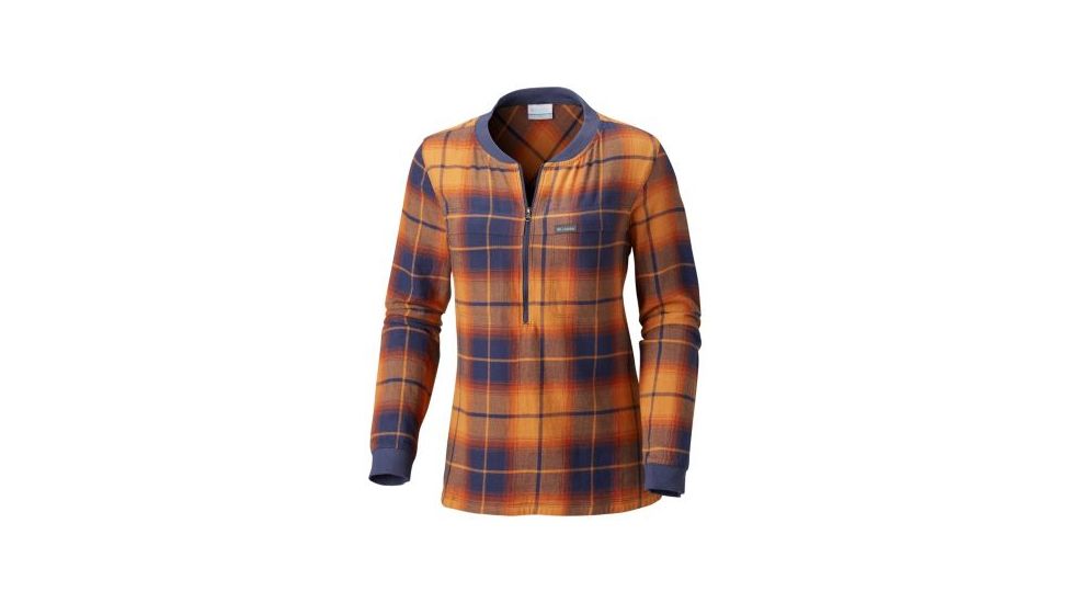 Columbia Simply Put Pullover Shirt - Womens, Canyon Gold Plaid, Medium, 1804411708-M