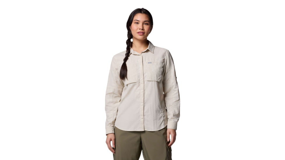 Columbia Skien Valley Long Sleeve Shirt - Womens, Dark Stone, Small, 2119281278-278-S