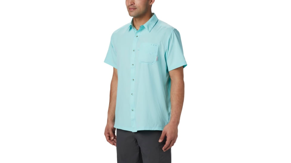Columbia Slack Tide Camp Shirt, Gulf Stream, S - Mens, 1577051499-S