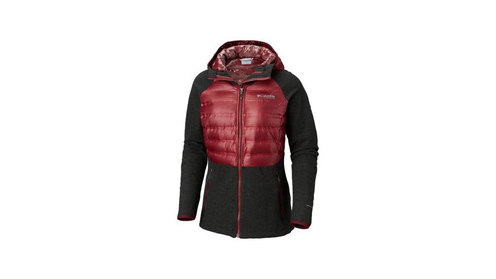 Columbia Snowfield Hybrid Jacket - Womens, Rich Wine/Charcoal Heather, Extra Small, 1743661624-XS