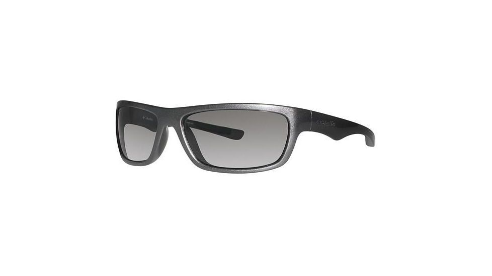 Columbia Steamboat Sunglasses - Frame Dark Metallic Gunmetal/Metallic Light Gunmetal, Lens Color Grey, Size 61/16mm CBSTMBOATPZ612