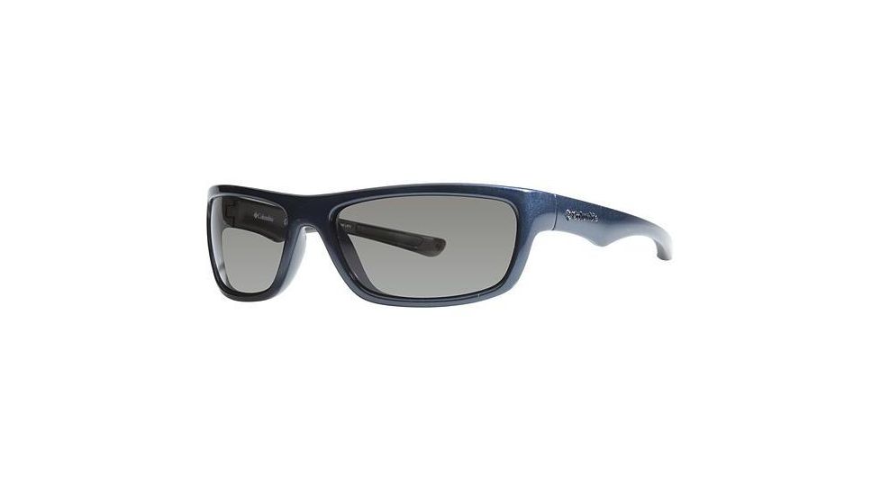 Columbia Steamboat Sunglasses - Frame Metallic Carbon Blue/Metallic Gunmetal, Lens Color Grey, Size 61/16mm CBSTMBOATPZ615