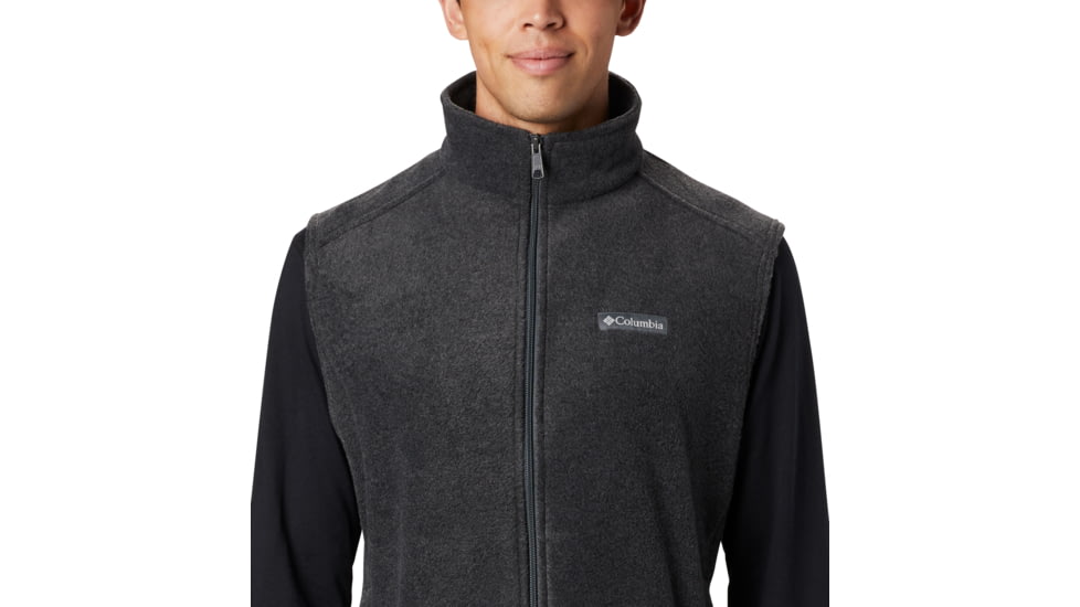 Columbia Steens Mountain Fleece Vest - Mens, Charcoal Heather, M, 1639261-030-M